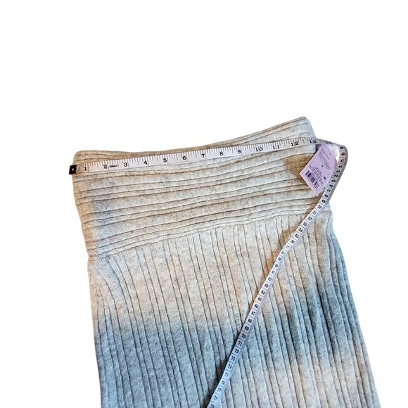Wild Fable Grey Ribbed Knit Maxi Skirt Size S Recycled Polyester Blend - Picture 4 of 9